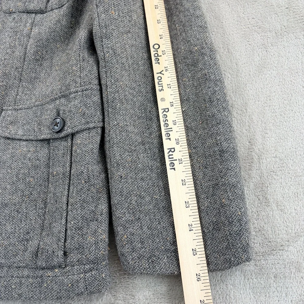 Gap Tweed Donegal Tailored Sport Coat Jacket Dusty Grey Wool Herringbone Men 44R